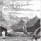 Salamis in the
Saronic Gulf, Greece, 1890-s,
antique engraving.